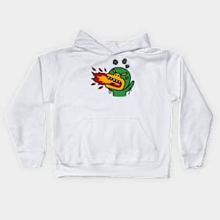 KakaoTalk Friends Tube Green Monster (Fire Breathing) Kids Hoodie